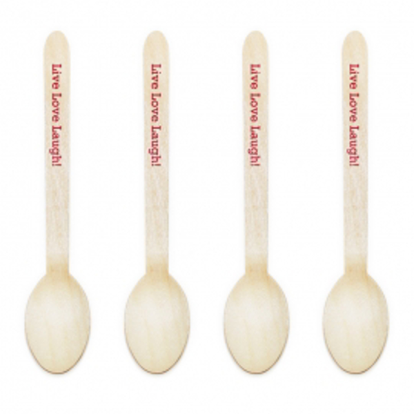 Picture of Wooden spoons 9cm Live Love Laugh!