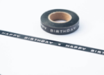 Picture of Black printed tape - Happy Birthday