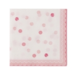 Picture of Paper napkins polka dot pink (S)