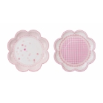 Picture of Plates pink polka dots & plaid (20cm.)