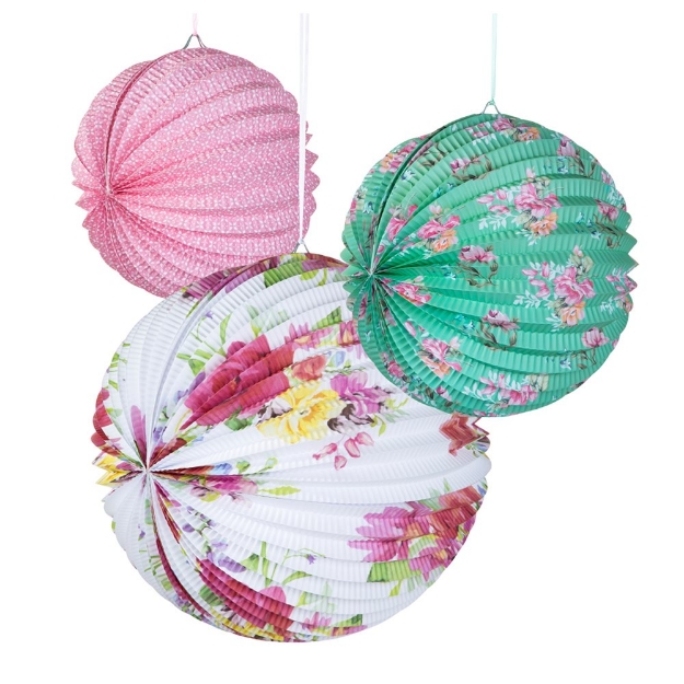 Picture of Paper Lanterns - Floral (set 3)