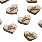 Picture of Wood Heart Confetti "Just Married"