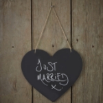 Picture of Chalkboard Wooden Hanging Heart