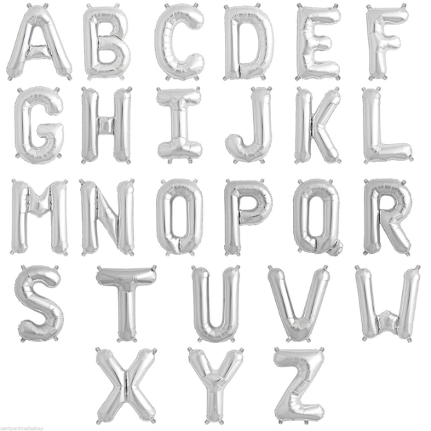 Picture of Foil Balloons Letters Silver (40cm)