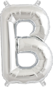 Picture of Foil Balloon Letter B silver 40cm