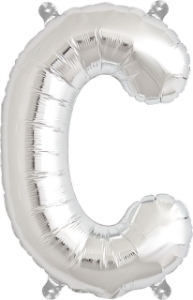 Picture of Foil Balloon Letter C silver 40 cm