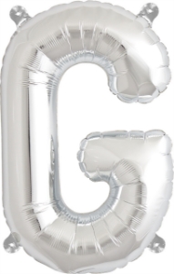 Picture of Foil Balloon Letter G silver 40cm