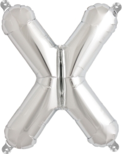 Picture of Foil Balloon Letter X silver 40cm