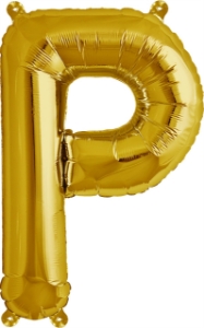 Picture of Foil Balloon Letter P gold 40cm