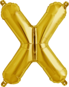 Μπαλόνι γράμμα X χρυσό 40εκ.