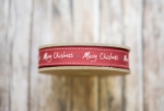 Picture of Ribbon Merry Christmas (red with hearts) 3m