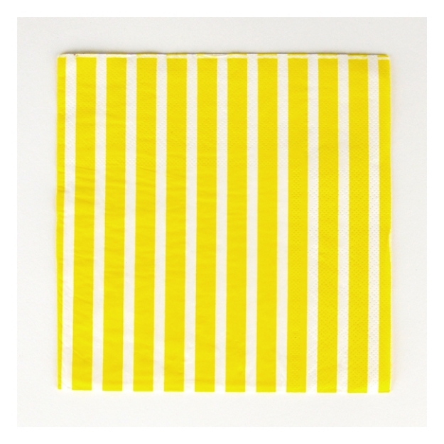 Picture of Paper napkins - Yellow Striped