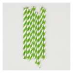 Picture of Green and white striped straws (25pc.)