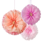 Pom Pom - Λουλούδια pastel (σετ 3)