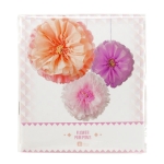 Picture of Blush Flower Pom Poms (set 3)