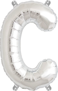 Picture of Foil Balloon Letter C silver 86 cm