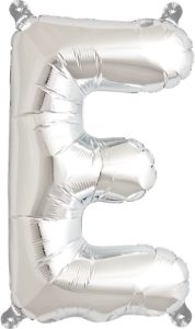 Picture of Foil Balloon Letter E silver 1.14 cm