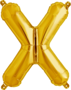 Picture of Foil Balloon Letter X gold 86cm