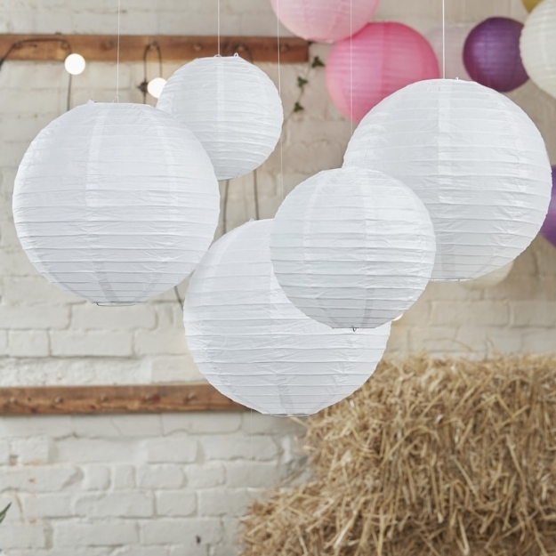 Picture of White Paper Lantern (set 5)