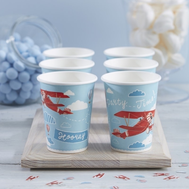 Picture of Paper Cups-Vintage airplane