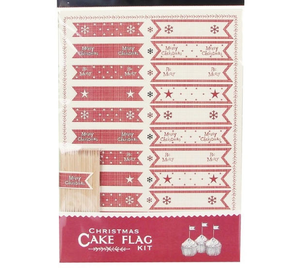 Picture of Cupcakes tiny flag kit-Christmas
