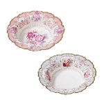 Picture of Floral Paper Bowls Tea time (12qty)