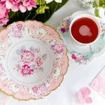 Picture of Floral Paper Bowls Tea time (12qty)
