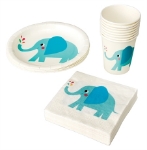 Picture of Paper plates (17,5cm.)-Little Elephant