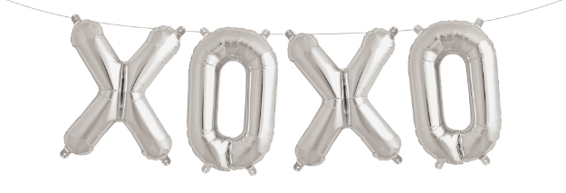 Picture of Foil Balloons Kit XOXO silver