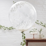 Picture of Large White Confetti Balloons