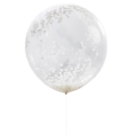 Μπαλόνια Large με λευκά κομφετί