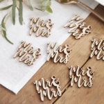 Picture of Mr & Mrs Wooden Table Confetti