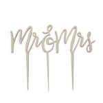 Picture of Wooden Mr & Mrs Cake Topper 