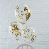 Picture of Gold round confetti filled balloons