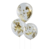 Μπαλόνια με χρυσά στρόγγυλα κομφετί