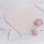 Picture of Heart Shaped Paper Napkins - Pink