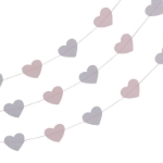 Picture of Princess-Pink & Silver Glitter Heart Garland