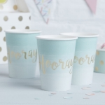 Picture of Paper Cups Mint & Gold Foiled Hooray 