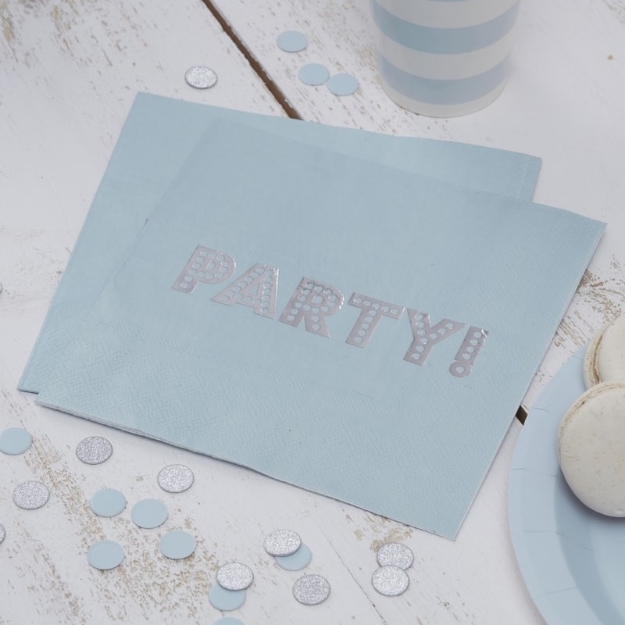 Picture of Paper napkins - Baby blue Party