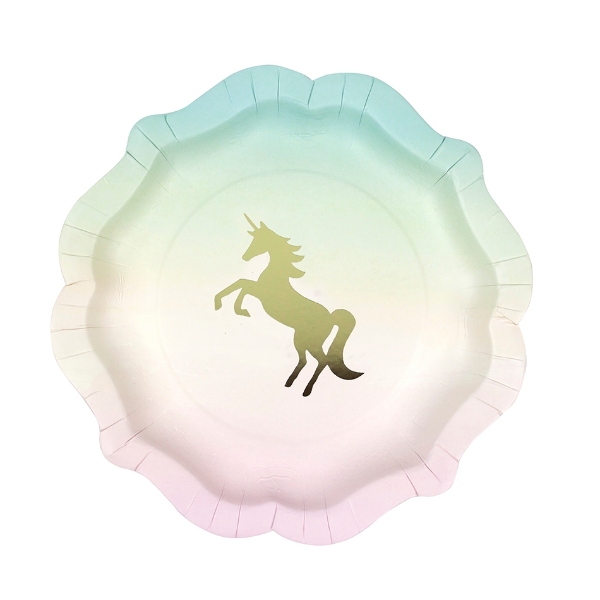 Picture of Dinner paper plates - Unicorn (12pcs)