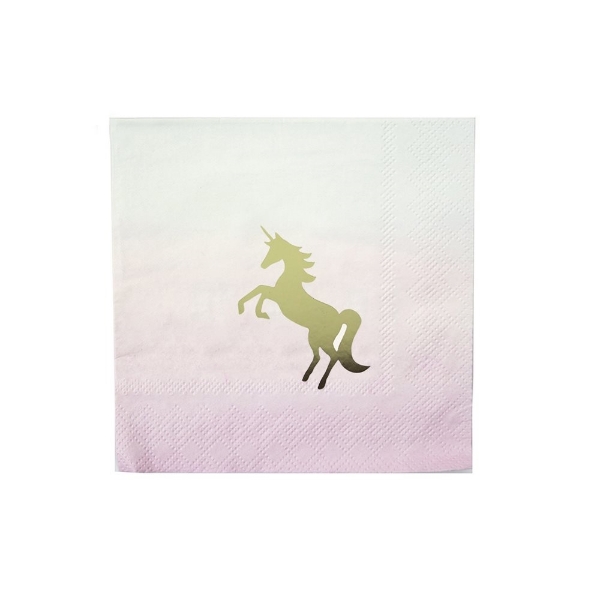 Picture of Paper cocktail napkins - Unicorn (16pcs)