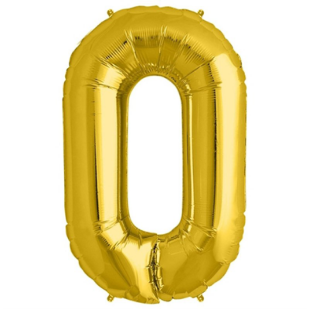 Μπαλόνι Αριθμός 0 Χρυσό 35εκ