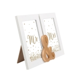 Picture of Mr & Mrs gold double photo frame