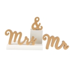 Picture of Mr & Mrs gold standing letters