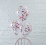 Μπαλόνια με πολύχρωμα κομφετί