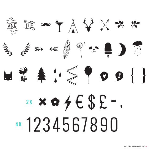 Picture of Lightbox symbol set-numbers & symbols