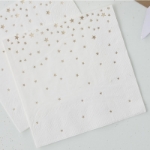 Picture of Cocktail paper napkins  - Gold Foiled Star 
