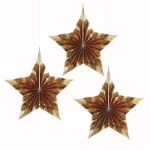 Picture of Gold Star Shaped Hanging Fan Decorations