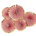 Picture of Gold Foiled Pinstripe Candy Fan Decorations