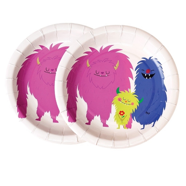 Picture of Paper Plates (17,5cm.) - Monsters of the world